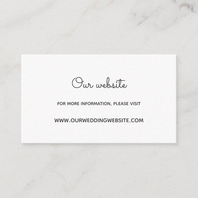 Recepción Tarjeta web del boda de flores (Anverso)