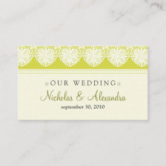 Recepción Tarjeta web del Boda de Vintage Lace Citrus