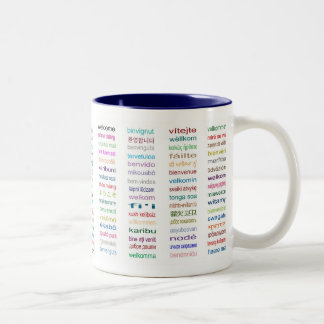 Recepción: Taza de café de 80 idiomas