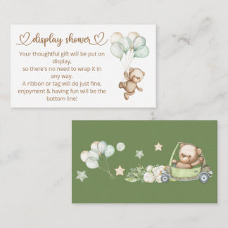 Recepción Teddy Bear Baby Bear Tarjeta de Gabinete Baby Show