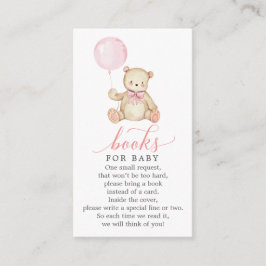Recepción Teddy Bear Chica Solicitud de libro Tarjeta Baby S