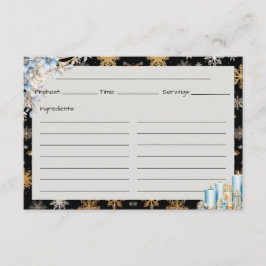 Recepción Tostadas con tarjeta de recetas a medianoche