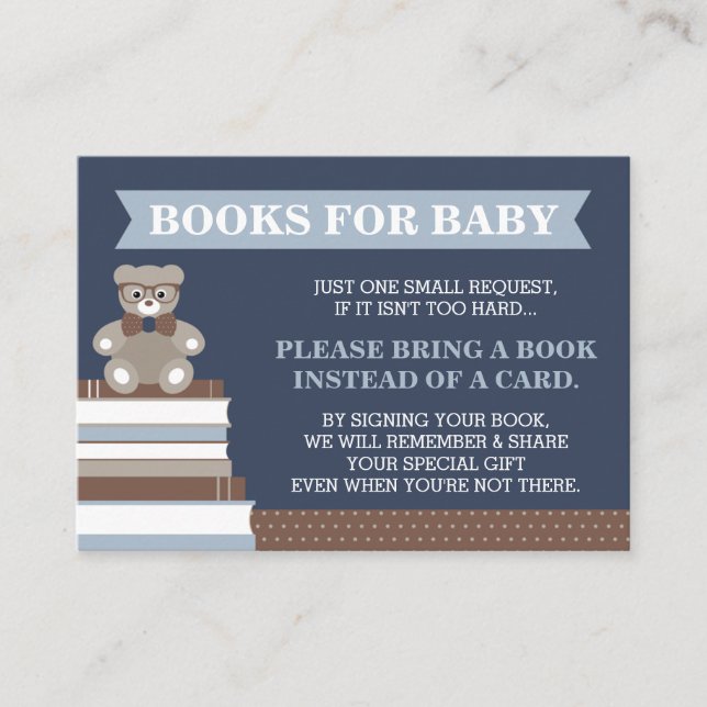 Recepción Trae Una Tarjeta De Libro, Pequeño Hombre, Oso De  (Anverso)