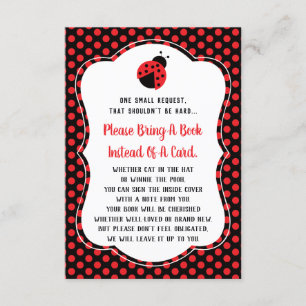 Recepción Traer Una Tarjeta De Libro, Baby Shower, Ladybug