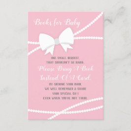 Recepción Traer Una Tarjeta De Libro, Baby Shower, Rosa, Gri