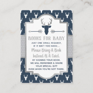 Recepción Traer Una Tarjeta De Libro, Woodland Deer, Baby Sh