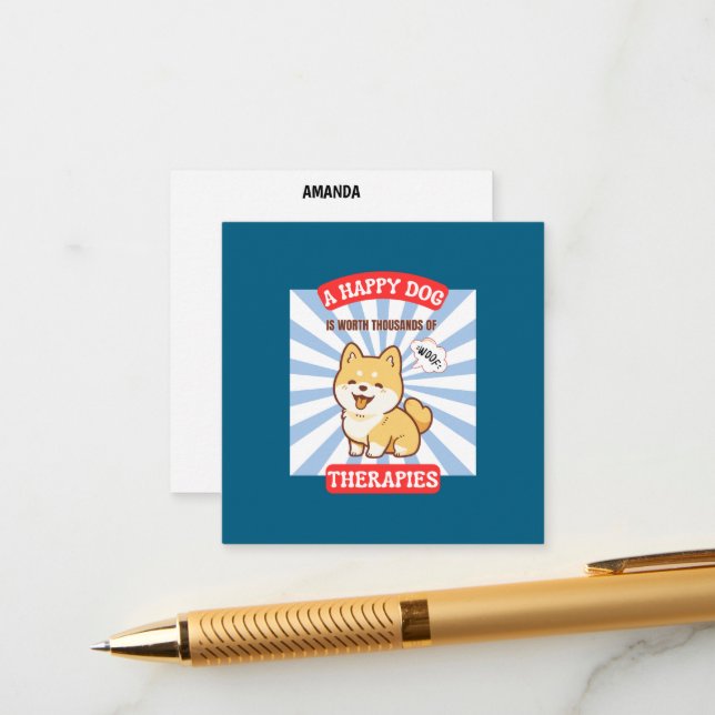 Recepción Una tarjeta de perro de felpa feliz (Anverso/Reverso In Situ)