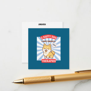 Recepción Una tarjeta de perro de felpa feliz