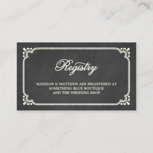 Recepción Unión de Pizarra Tarjeta de Registro de Boda