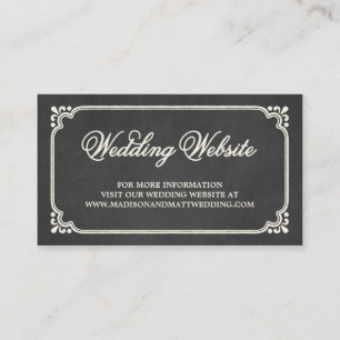 Recepción Unión de Pizarra Tarjeta de sitio web de boda