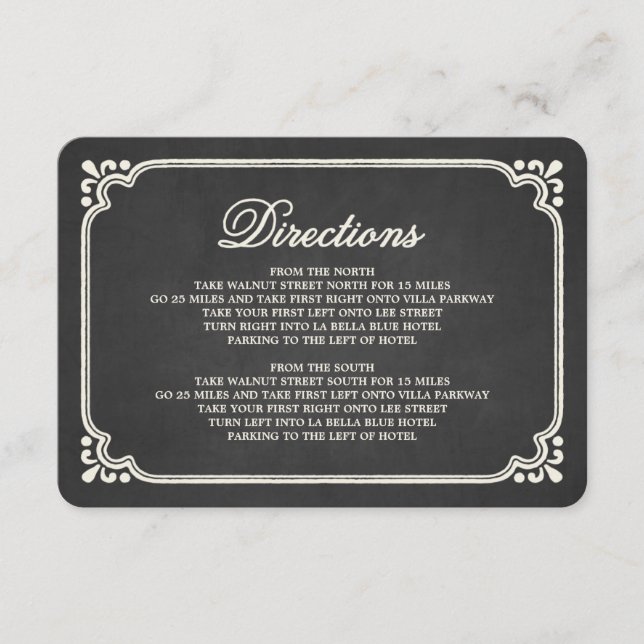 Recepción Unión de Pizarras | Tarjeta de Enclosure de Direcc (Anverso)