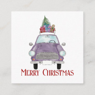 Recepción Vehículo vintage con Navidades Regalos Tarjeta de