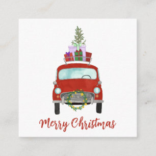 Recepción Vehículo vintage con Navidades Regalos Tarjeta de
