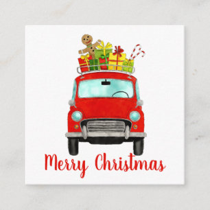 Recepción Vehículo vintage con Navidades Regalos Tarjeta de
