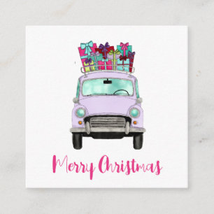 Recepción Vehículo vintage con Navidades Regalos Tarjeta de