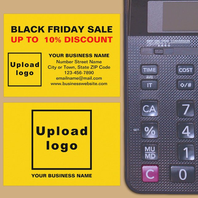 Recepción Venta de Viernes Negro sobre Tarjeta de Gabinete A (Front and back of the enclosure card)