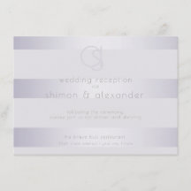 Recepción | Violet Silver Shimmer Stripe Monogram2