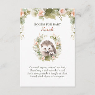 Recepción Woodland Baby Shower, tarjeta de cierre Cute Hedge