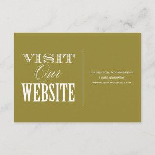 Recepción Y ESTAR CASADO   TARJETA DE SITIO WEB boda