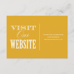 Recepción Y ESTAR CASADO TARJETA DE SITIO WEB boda