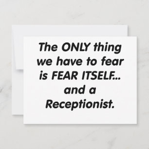 recepcionista de miedo