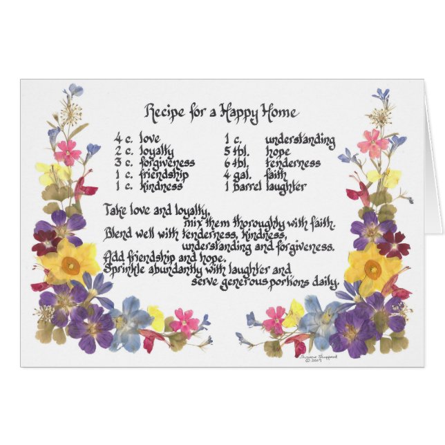 Receta casera feliz (Anverso (Horizontal))