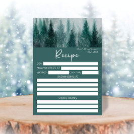 Receta de acuarela del bosque de pinos para la nov