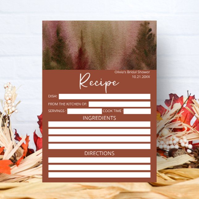 Receta de acuarela del bosque otoñal para la novia (Subido por el creador)