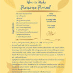 Receta de arte del pan bananero<br><div class="desc">Decore su cocina con esta hermosa y deliciosa receta de pan de plátano en lienzo. La receta es cocina probada y hace un delicioso pan de plátano.</div>