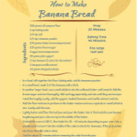 Receta de arte del pan bananero