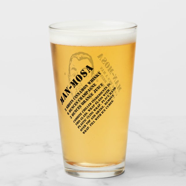 Receta de bebida para hombre-mosa de vidrio (Anverso (lleno))
