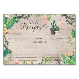 Receta de cactus del desierto Tarjetas de ducha de