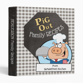 Receta de cartón de Gingham gris y blanco