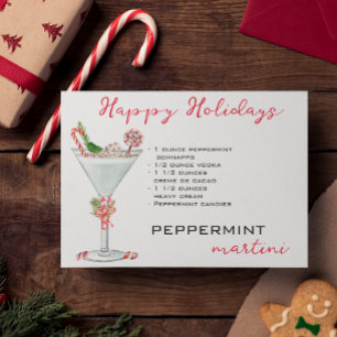 Receta de Cóctel de Martini de Menta de Navidad