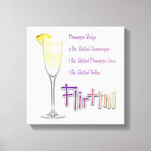 Receta de cóctel Flirtini Mimosa Arte 12"x12"
