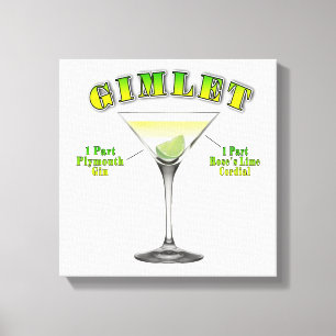 Receta de Cóctel Gimlet Martini en Lienzo de 12"x1