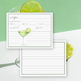 Receta de cóctel Margarita acuarela para boda