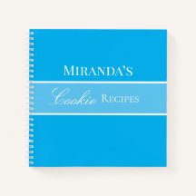 Receta de Cookie Azul Libro de su Nombre Script Bo