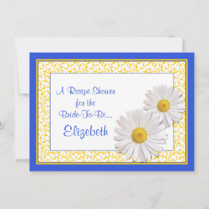 Receta de Daisy Azul Tema Invitación a ducha de no