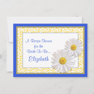 Receta de Daisy Azul Tema Invitación a ducha de no