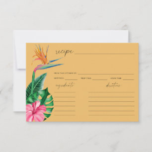 Receta de ducha de novia floral de palmeras tropic