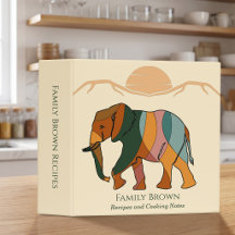 Receta de Elefante de Familia Personalizada Regalo