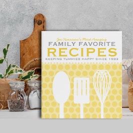Receta de estilo retro amarillo divertido