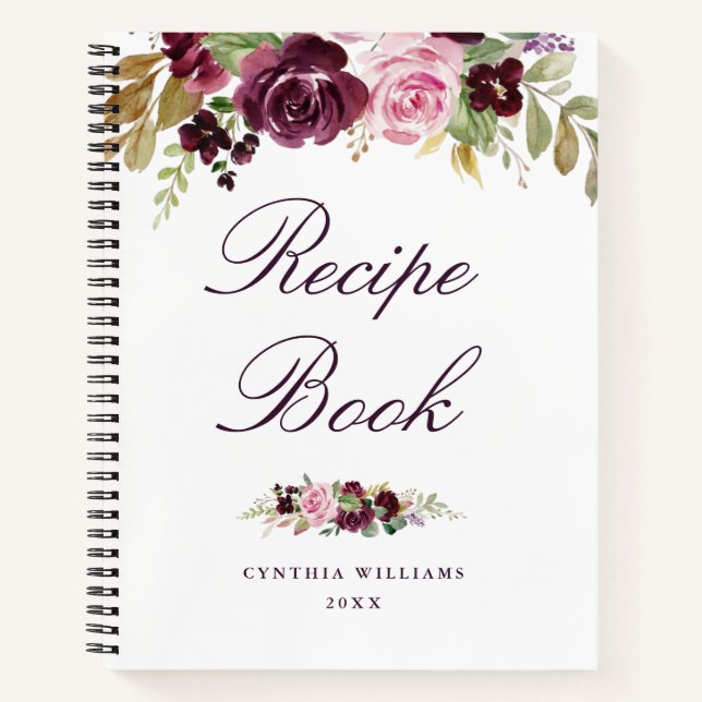 receta de flores púrpura pintadas Libro (Anverso)