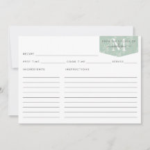 Receta de follaje floral Verde azulado con escritu