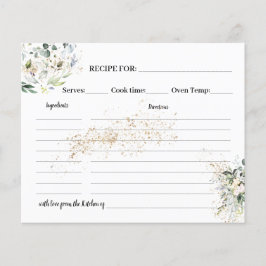 Receta de hierbas y vegetación Tarjeta Ducha de No