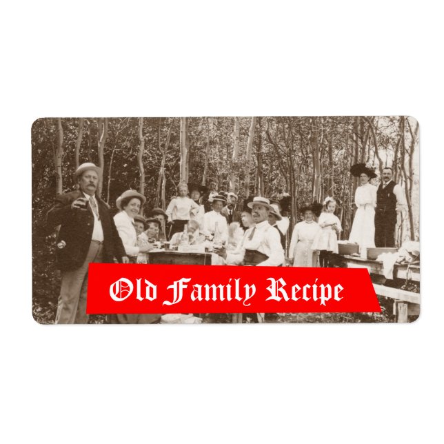 Receta de la vieja familia de la etiqueta de cerve (Frente)