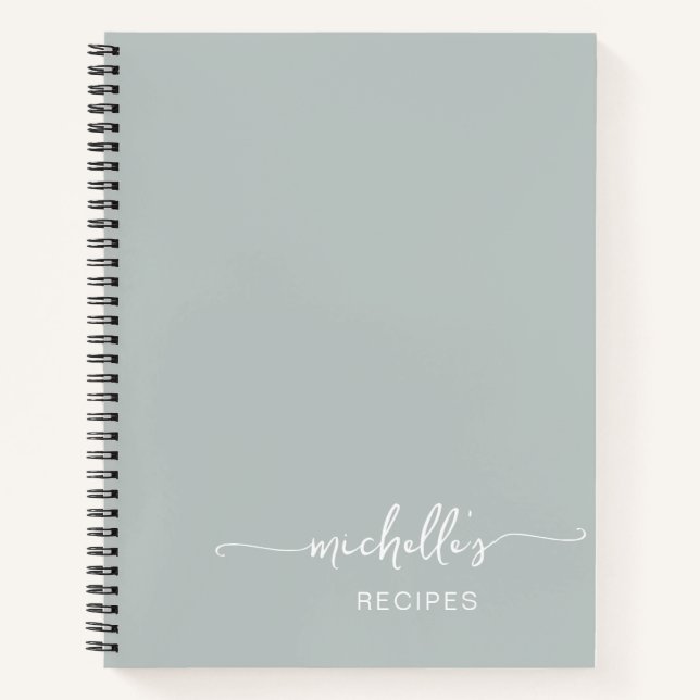 Receta de libro de cocina de escritura a mano con  (Anverso)