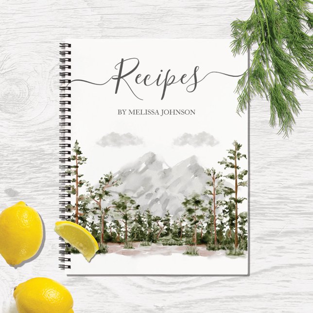 Receta de libro de cocina de montaña y bosque en a (In situ kitchen table)