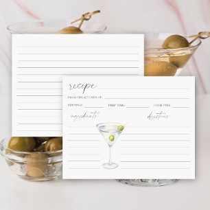 receta de Martini seco de acuarela para novia
